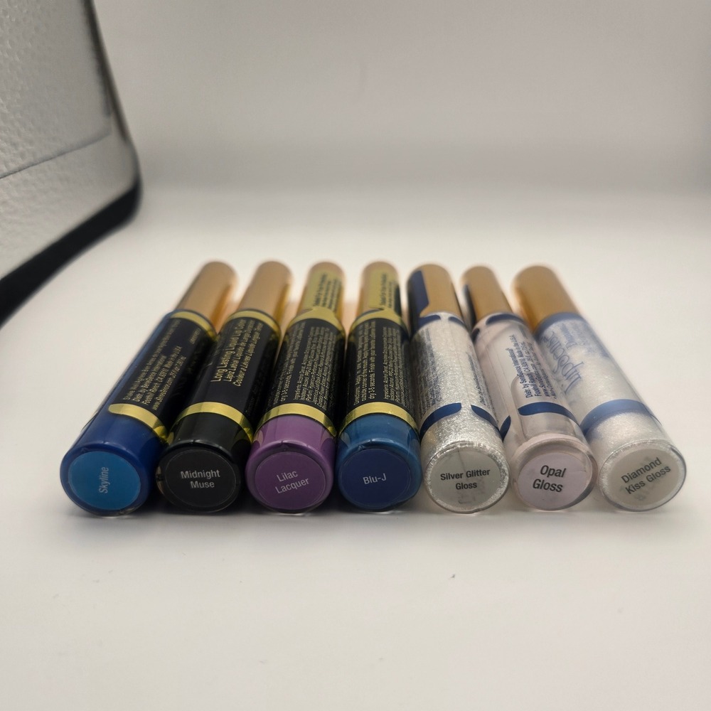 LipSense Blue Purple Lip Color & Gloss 7pc Bundle New